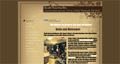 Desktop Screenshot of agapesalonspa.net